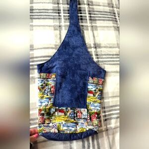 Colorful Village Print Sling Bag